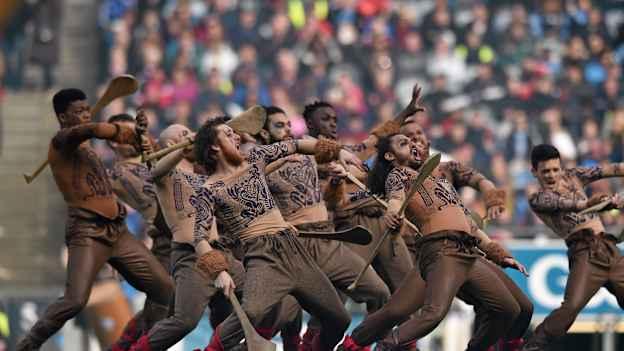 Warriors during the Laochra show at Croke Park.