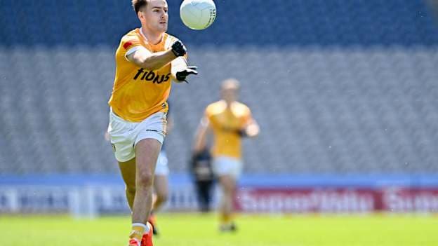 Anrim forward Dominic McEnhill. Photo by Piaras Ó Mídheach/Sportsfile