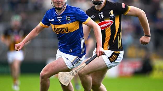 Aaron O'Halloran, Tipperary, and Marty Murphy, Kilkenny, in oneills.com All-Ireland U20 Hurling Final action. Photo by Ray McManus/Sportsfile