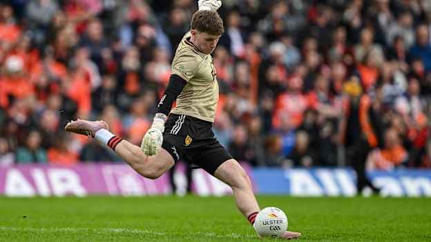 Down goalkeeper Ronan Burns. Photo by Ramsey Cardy/Sportsfile