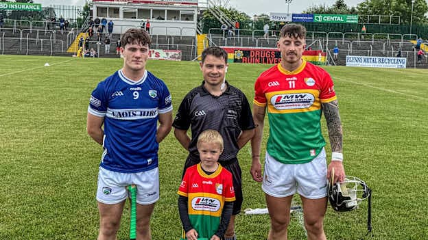 Carlow and Laois drew in the Joe McDonagh Cup at Netwatch Cullen Park. Photo by Laois GAA