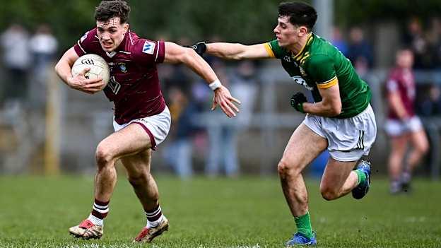 Matthew Whittaker, Westmeath, and Brian O'Halloran, Meath, in Allianz Football League action. Photo by Tyler Miller/Sportsfile